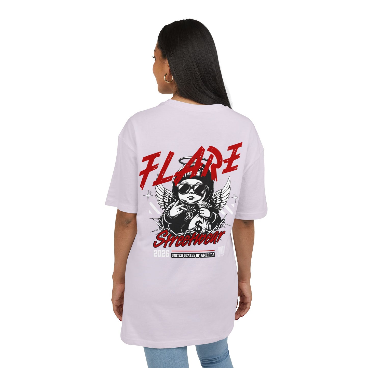 Flare Street Oversized Tee Money Angel