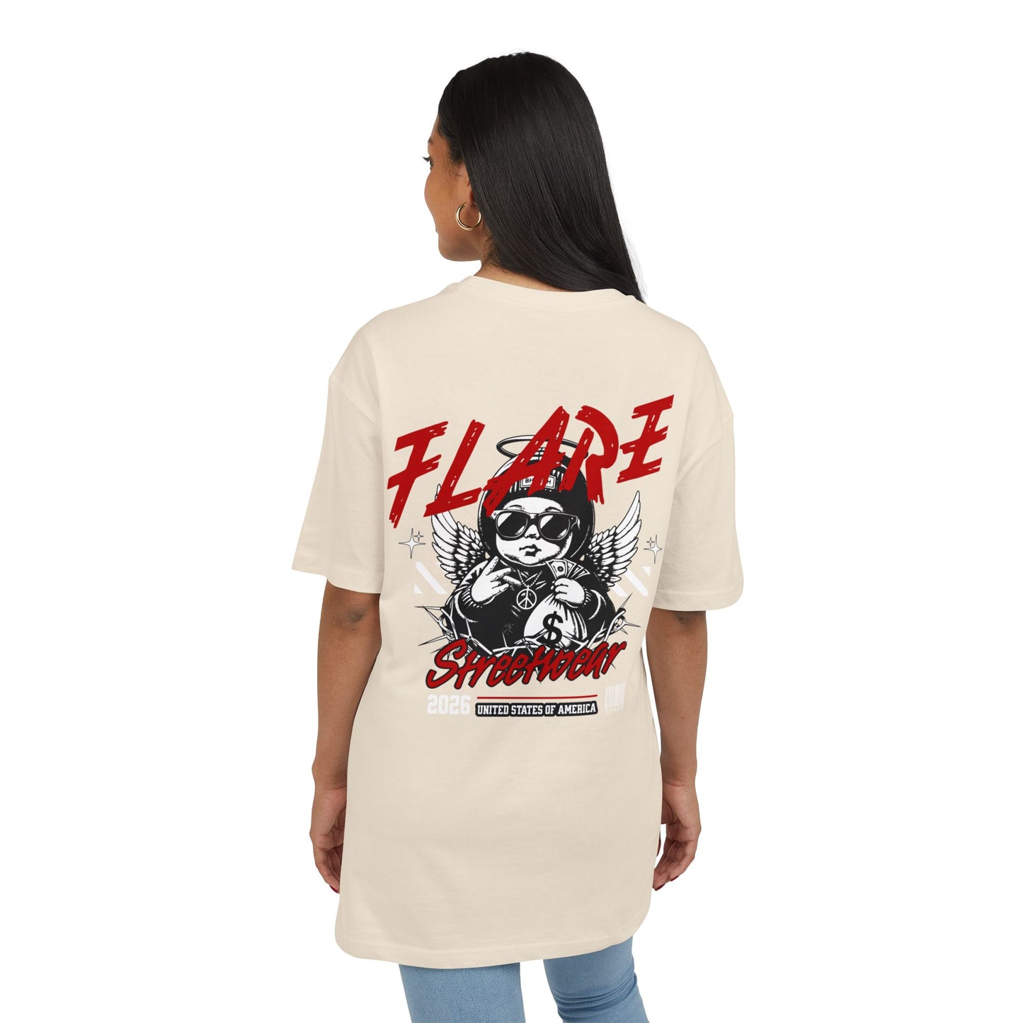 Flare Street Oversized Tee Money Angel
