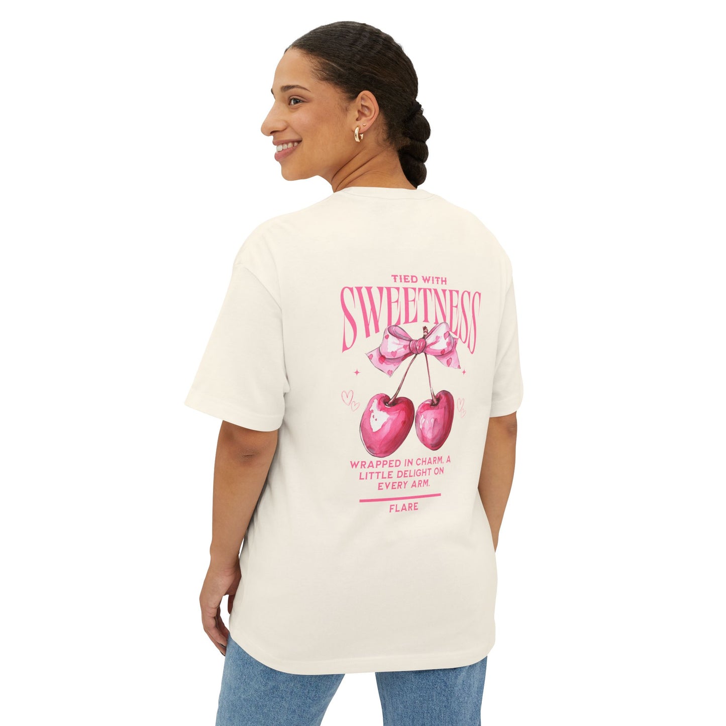 Flare Street Oversized Tee Tied with Sweetness
